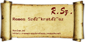 Remes Szókratész névjegykártya